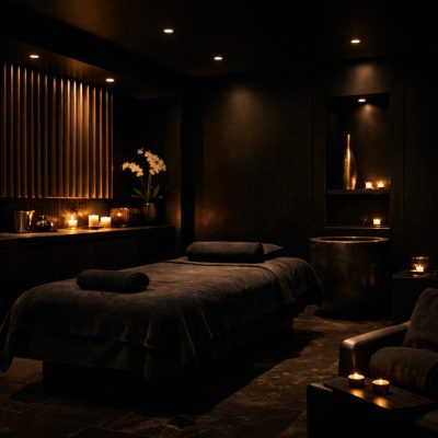 Private luxury wellness environment designed for emotional safety and structured relaxation.